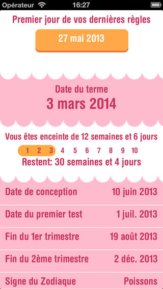 Calculateur de date prevue d'accouchement