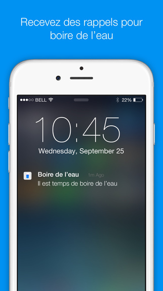 Rappel pour boire de l’eau PRO