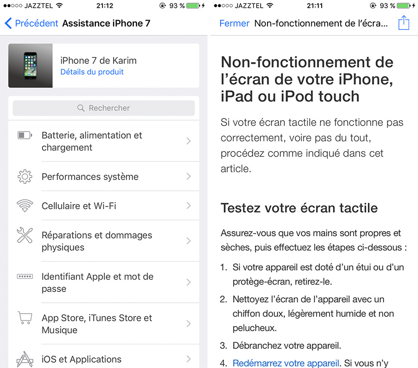 Assistance Apple Articles Aide