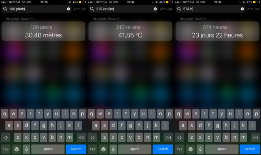 Astuce pour convertir des devises et des unités avec Spotlight sur iPhone