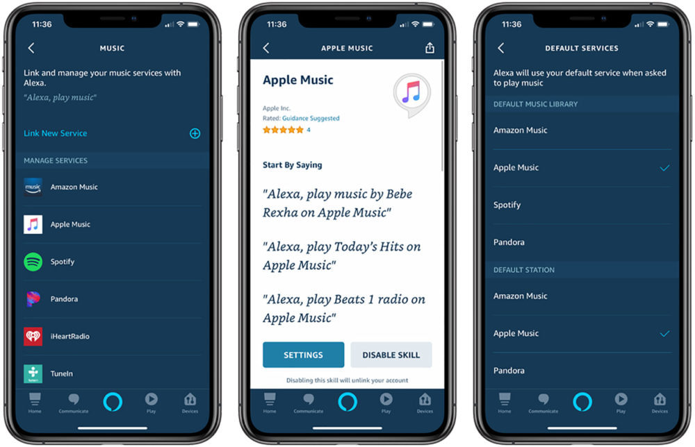 Apple Music sur les enceintes Echo d'Amazon
