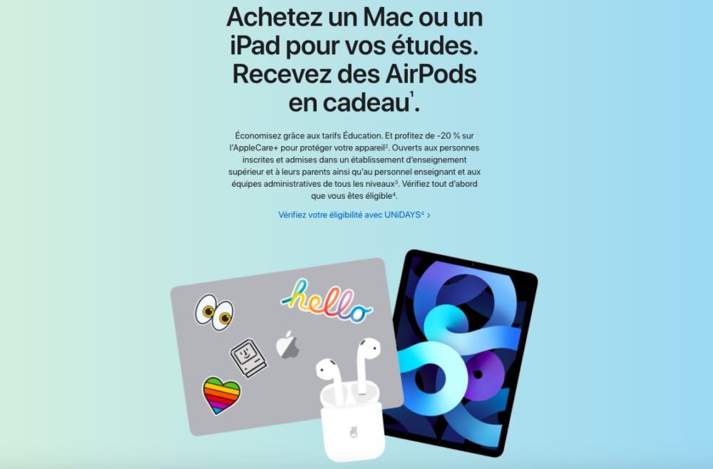 Back to School 2021 Apple en France