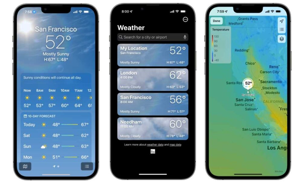 bug application Météo sur iPhone