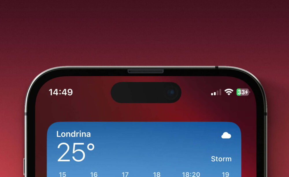 pourcentage de batterie sur iPhone avec encoche