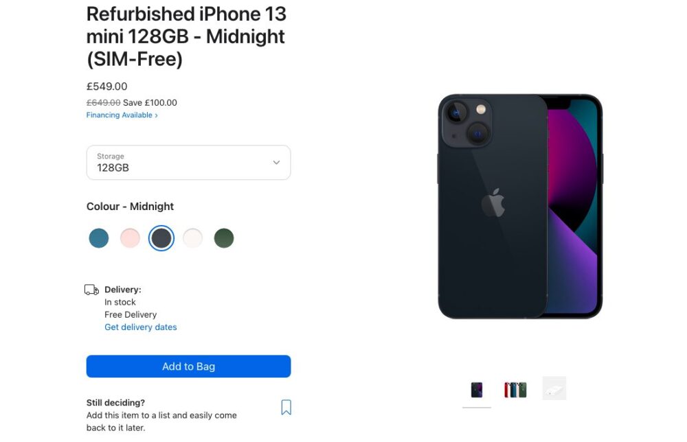 iPhone 13 reconditionnés