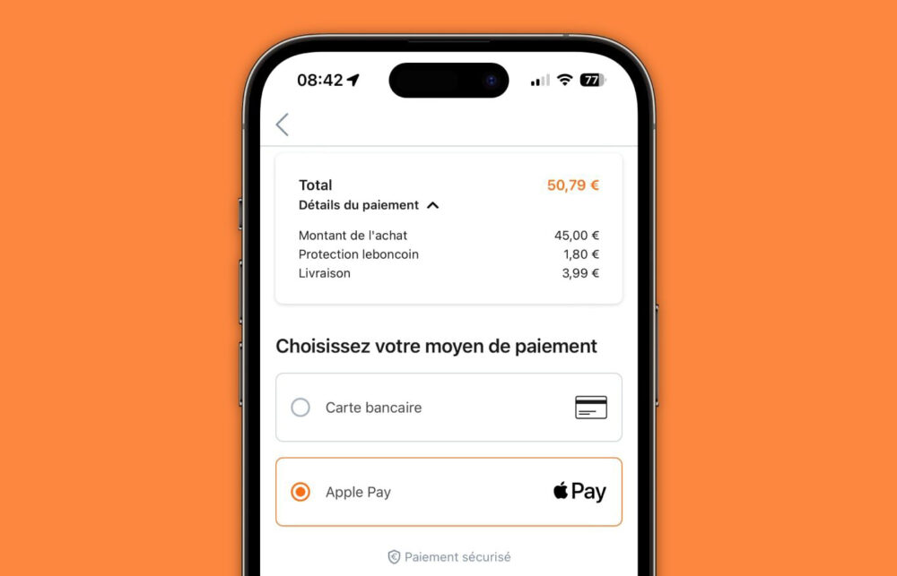 Payer avec Apple Pay sur Leboncoin