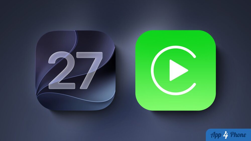 Icônes iOS 27 et lecture vidéo sur CarPlay