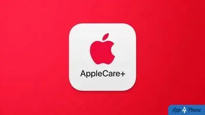 Icône AppleCare+ sur fond rouge