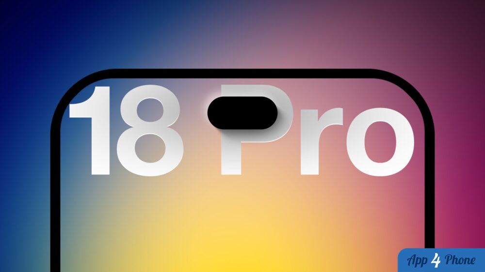 Illustration graphique d’un iPhone 18 Pro avec écran coloré