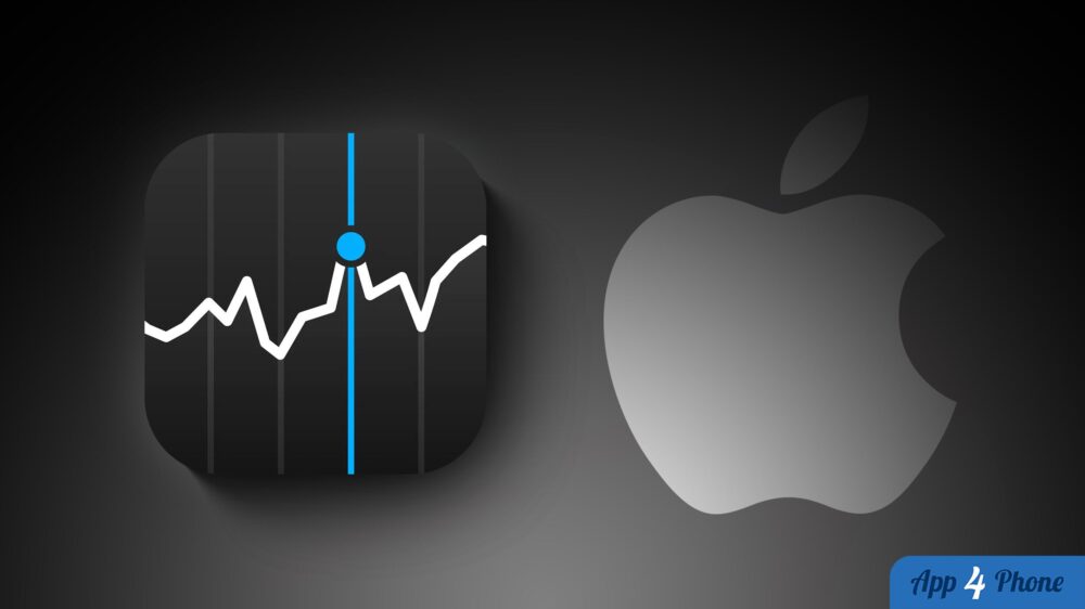 Icônes Apple et graphique de cours en hausse