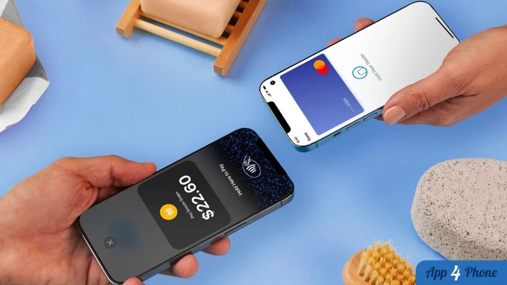 Deux iPhone réalisent un paiement sans contact rapproché
