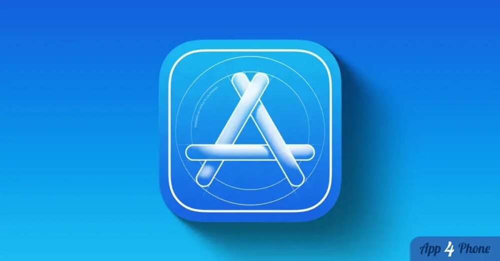 Icône de l’App Store sur fond bleu