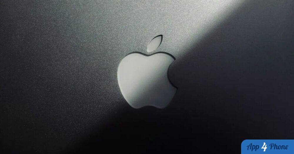 Logo Apple sur fond sombre