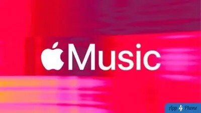 Logo Apple Music sur fond rose