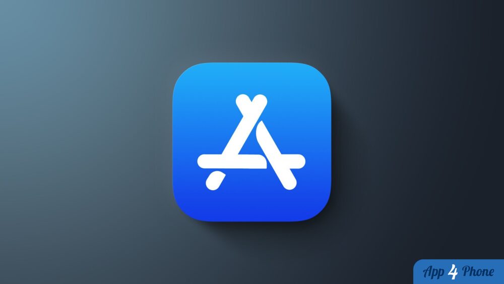 Icône de l’App Store sur fond dégradé bleu