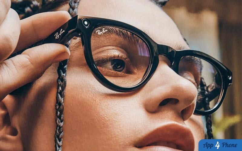 Lunettes connectées portées par une personne
