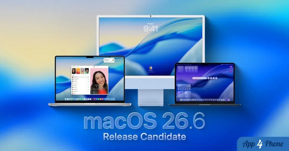 Illustration macOS 26.6 Release Candidate sur plusieurs Mac