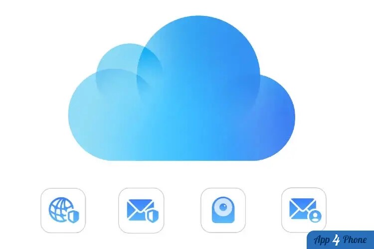 Illustration d’iCloud avec icônes de protection des données