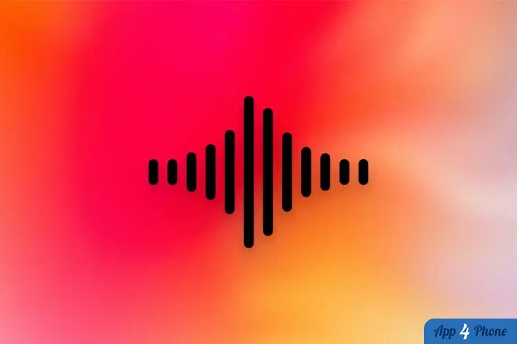 Icône de transcription audio Apple sur fond dégradé