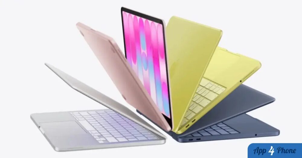 Plusieurs ordinateurs portables Apple MacBook colorés