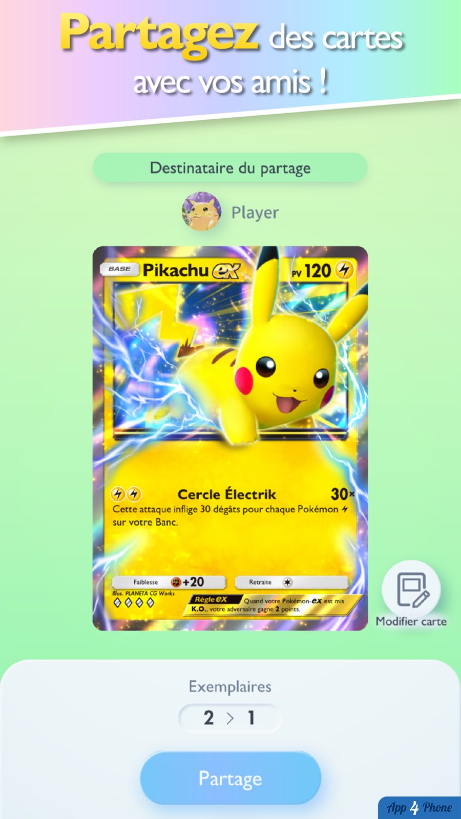 Le JCC Pokémon Pocket — capture d'écran