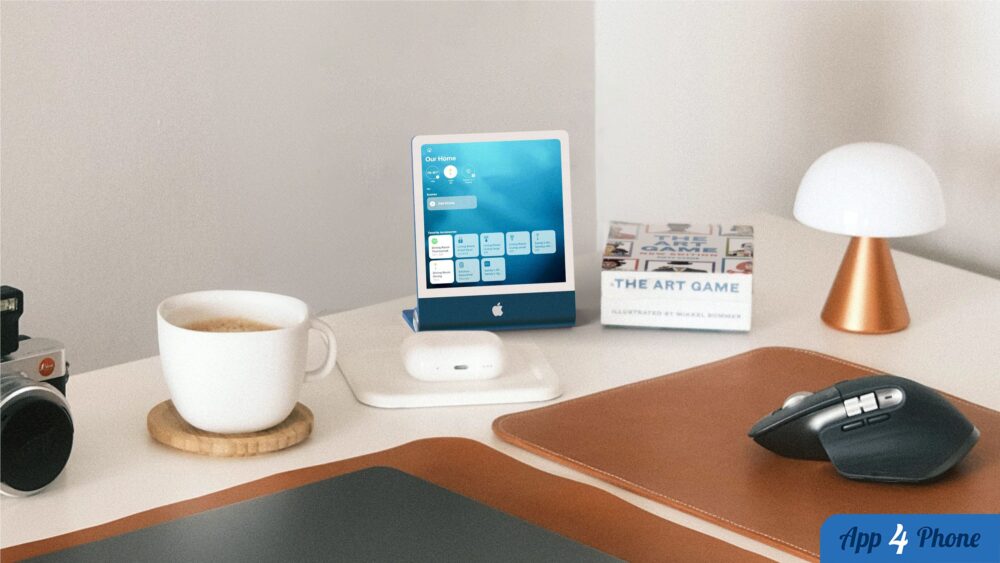 Concept de hub domestique Apple avec écran pour maison connectée