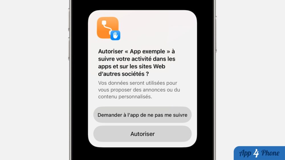 Illustration : En Europe, le bouton « Demander à l’app de ne pas me suivre » va disparaître sur iPhone