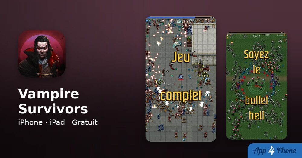 Vampire Survivors sur iPhone, iPad