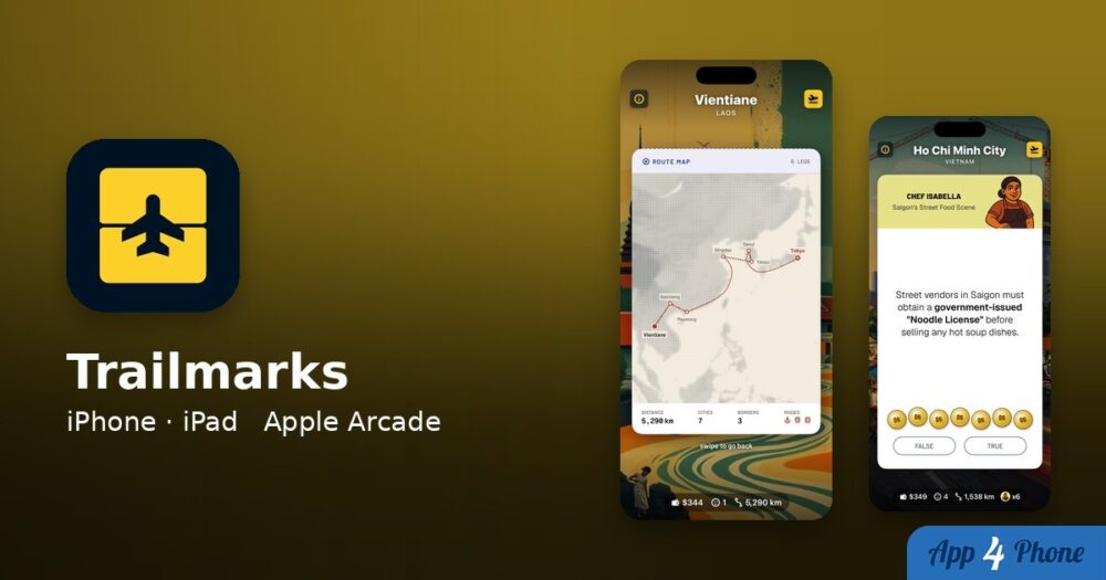 Trailmarks sur iPhone, iPad