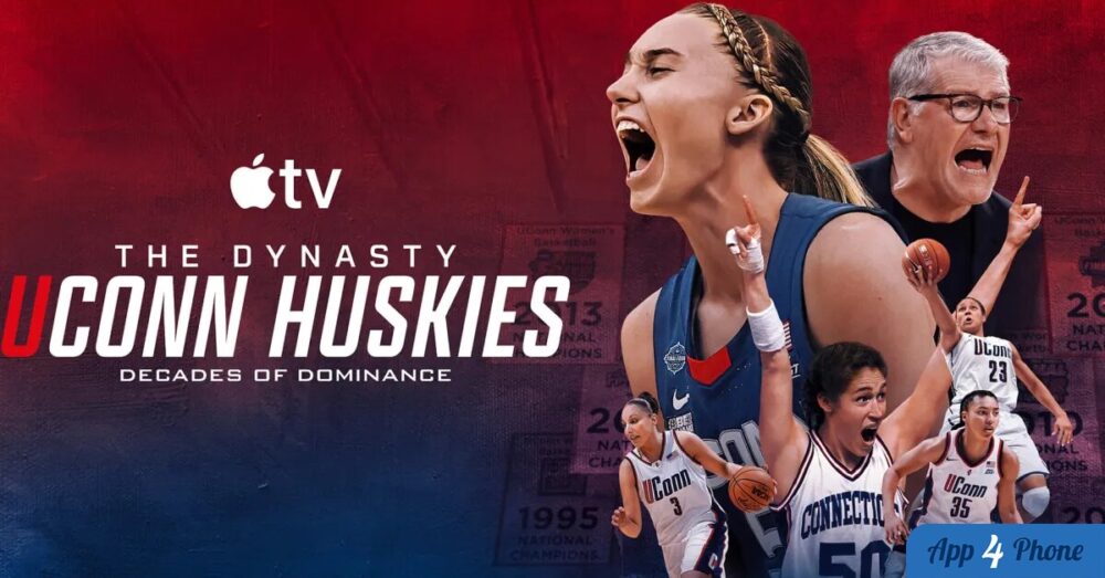 Affiche de la docusérie sur les basketteuses des UConn Huskies