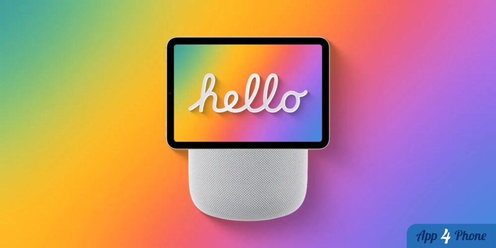 Concept de HomePad combinant écran tactile et enceinte connectée