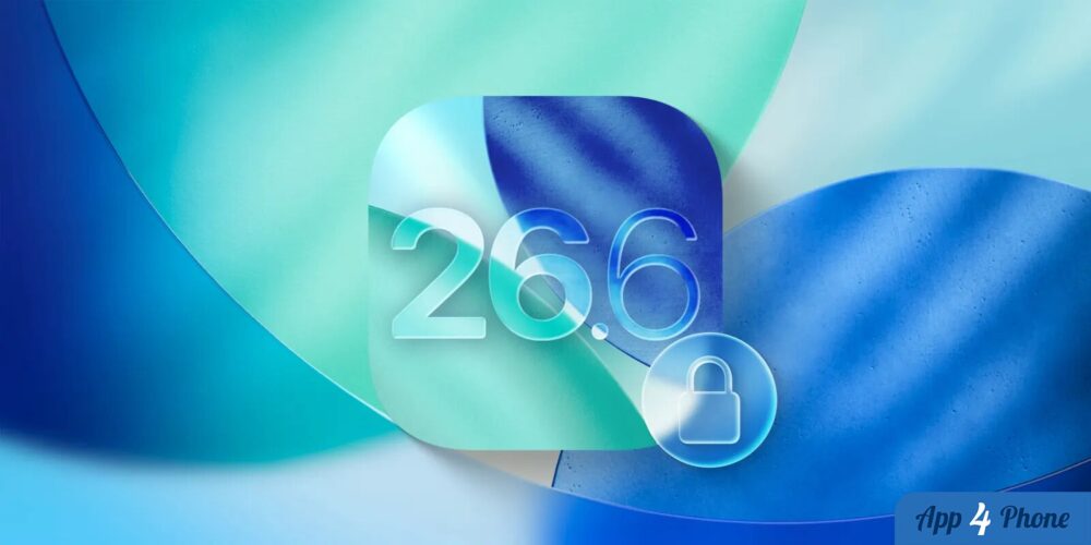 Illustration d’iOS 26.6 avec cadenas symbolisant la sécurité