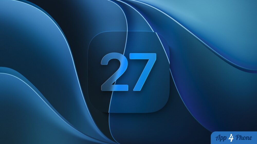 Illustration abstraite du numéro 27 associé aux nouveaux systèmes Apple