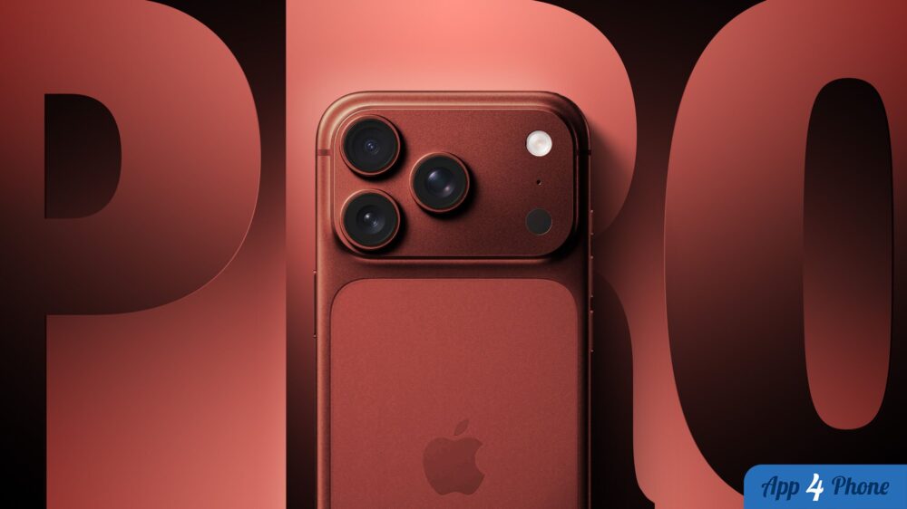 Rendu du dos d’un iPhone 18 Pro Max rouge