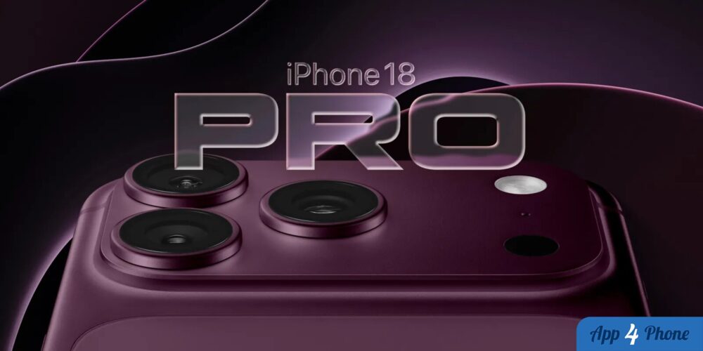 Rendu du module photo arrière de l’iPhone 18 Pro violet