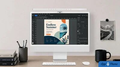 iMac équipé de la barre lumineuse BenQ iScreenBar
