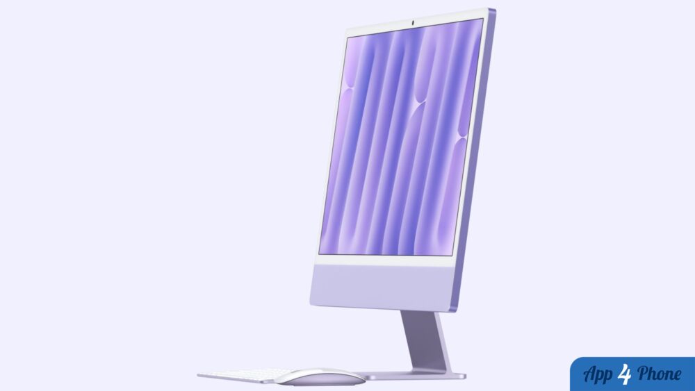 Rendu d’un futur iMac doté d’un écran OLED violet