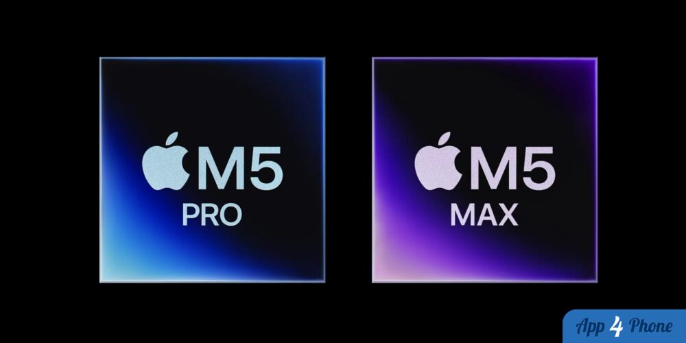 Illustration des puces Apple M5 Pro et M5 Max