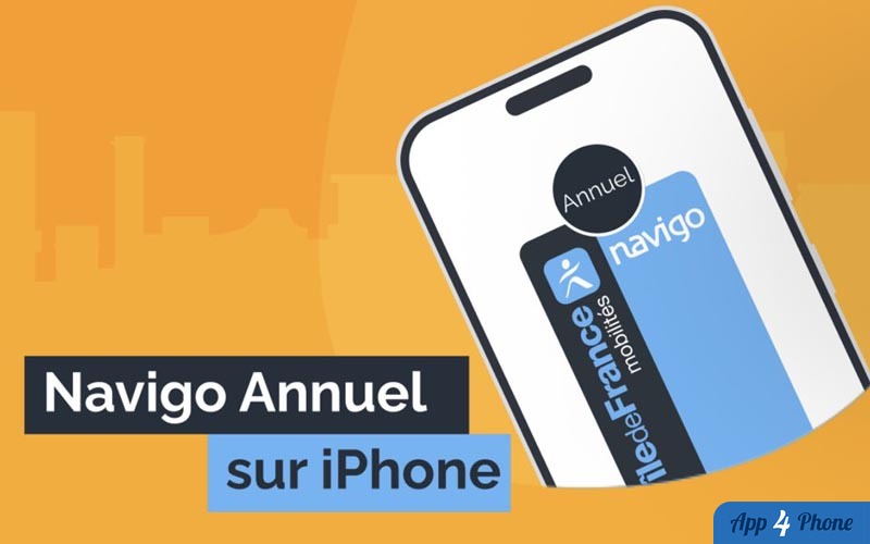 Illustration d’un passe Navigo annuel dématérialisé sur iPhone