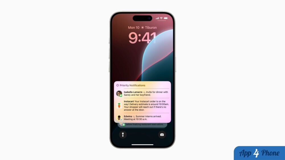 iPhone affichant des notifications prioritaires regroupées sur l’écran verrouillé
