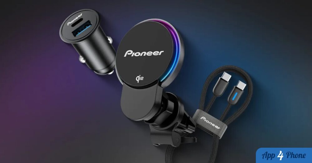 Accessoires Pioneer pour iPhone : chargeur MagSafe, support et câbles