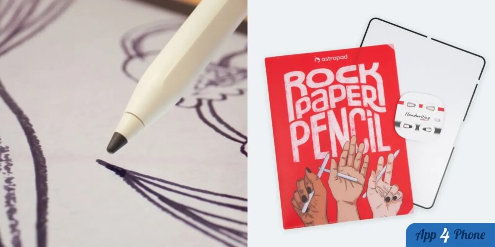 Kit Rock Paper Pencil et Apple Pencil présentés ensemble