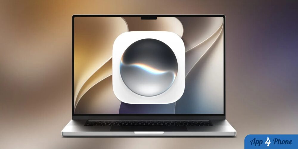 Ordinateur Mac présentant l’icône de l’application Siri