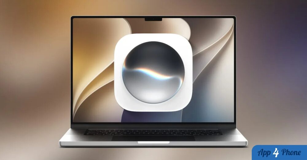 MacBook affichant l’icône de la nouvelle application Siri