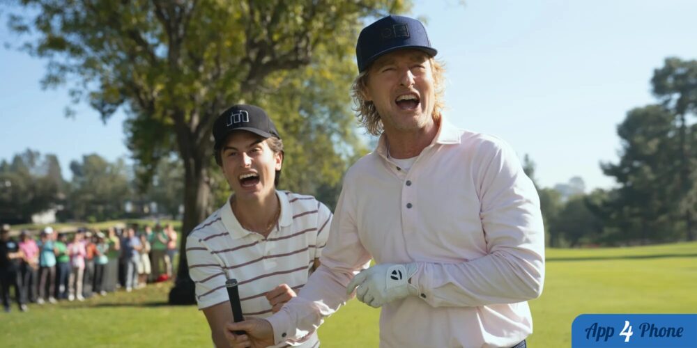 Owen Wilson joue au golf avec un jeune homme