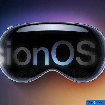 Gros plan du casque Apple Vision Pro sur fond coloré