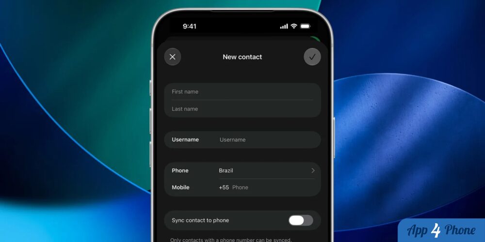 Formulaire WhatsApp ajoutant un nom d’utilisateur aux coordonnées d’un contact