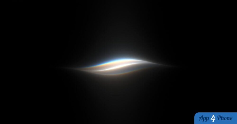 Halo lumineux abstrait représentant la nouvelle interface de Siri
