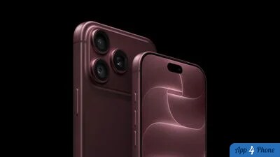 Deux iPhone 18 Pro bordeaux présentés de dos et de face