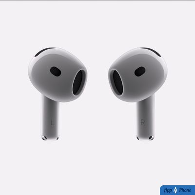 Écouteurs AirPods sans fil gris présentés séparément sur fond clair